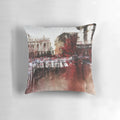 Vibrant watercolor painting of the iconic Opera Garnier in Paris, France, printed on a high-quality pillow.