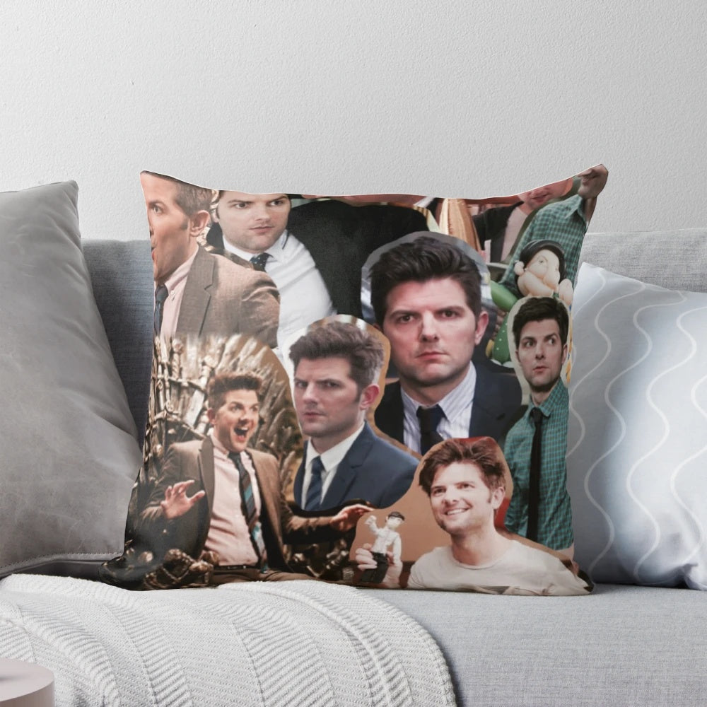 Parks and Recreation Adam Scott Ben Wyatt Pillow - Soft, Plush Cushion with Characters from the Popular TV Comedy