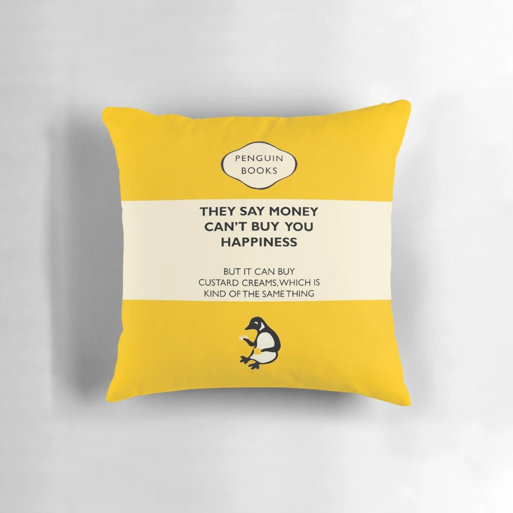 Parody Penguin Book-Inspired Custard Creams Pillow