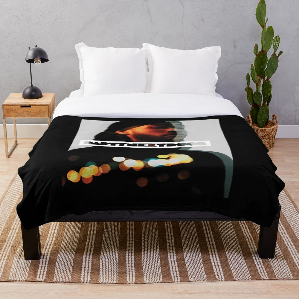 Partynextdoor album cover inspired plush blanket for music fans