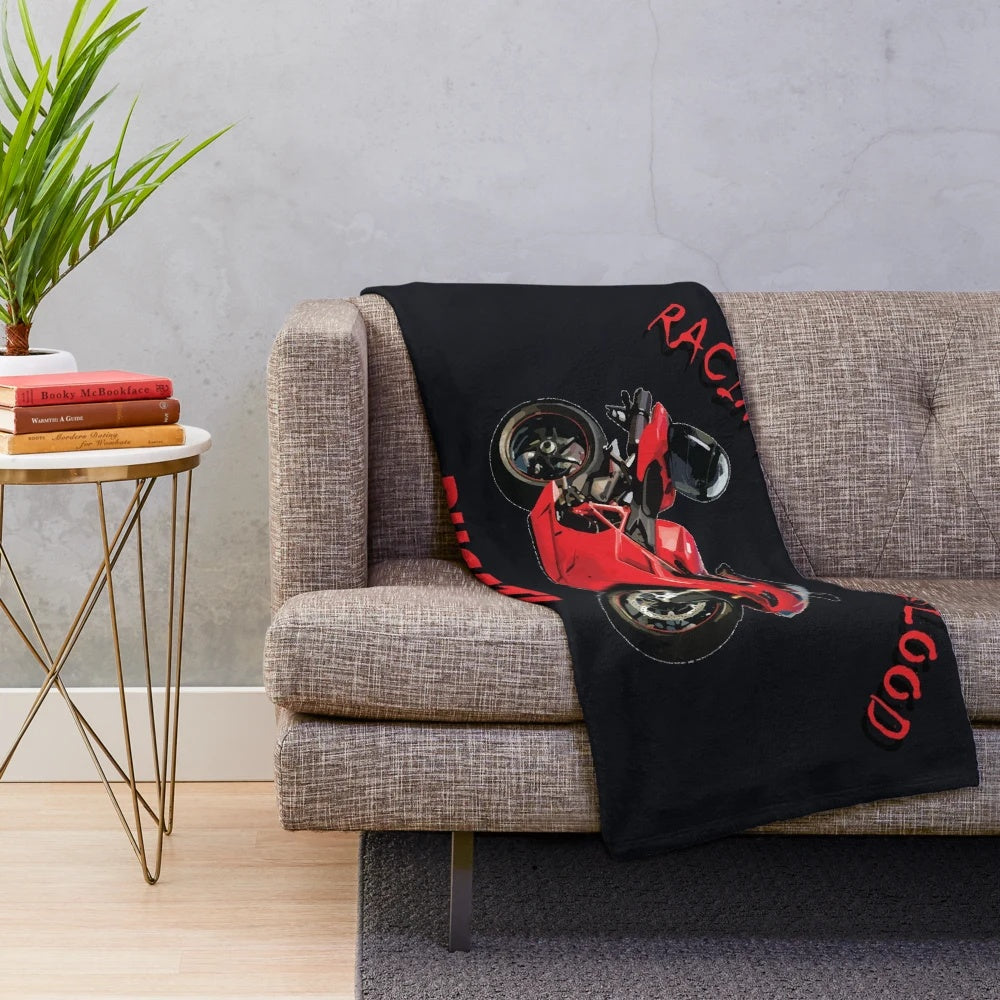 Ducati racing-inspired plush blanket