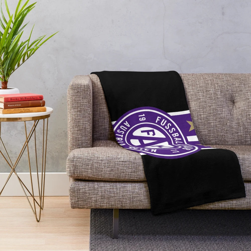 Plush blanket with austria football fans and ultras design