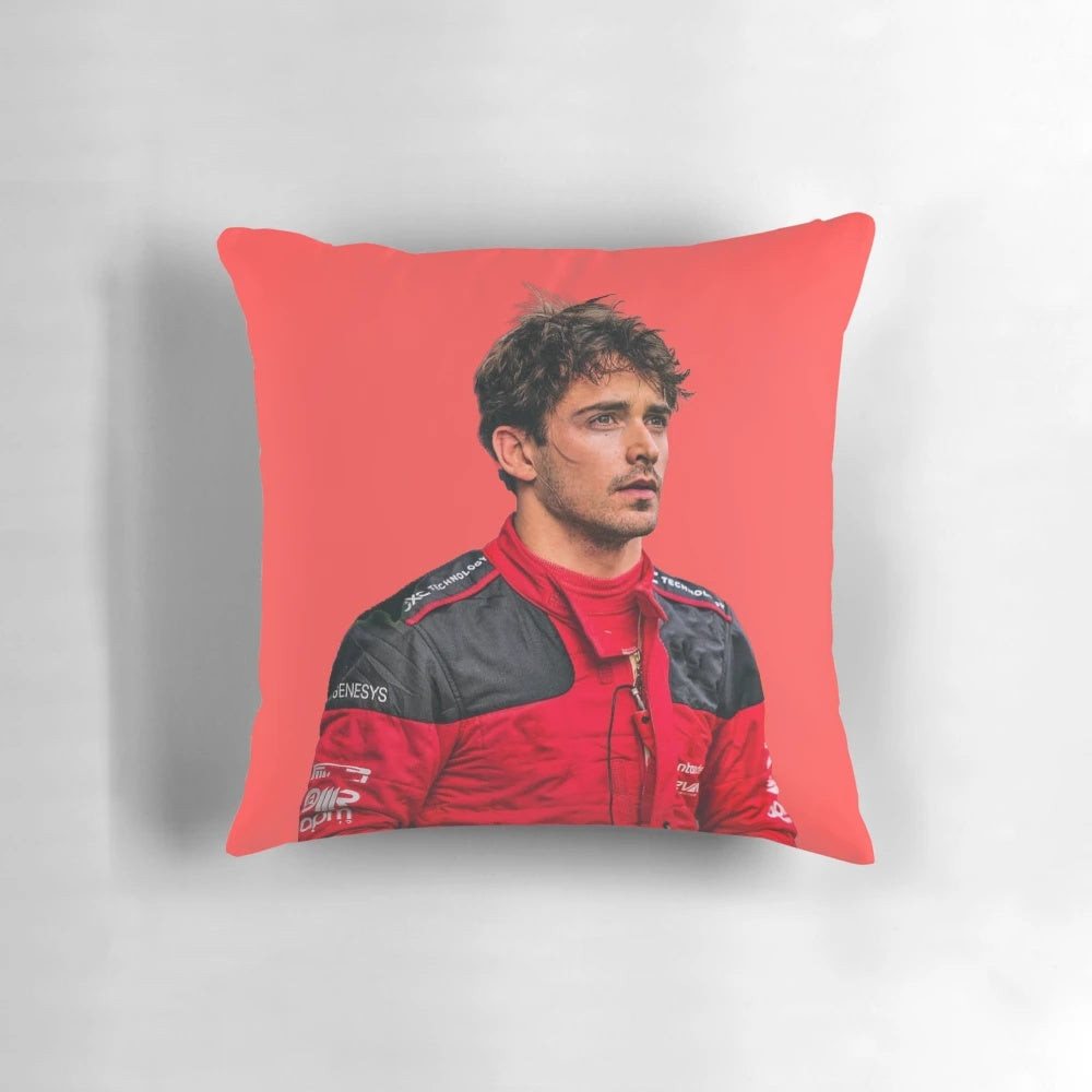 Comfort Pillow with Image of F1 Driver Charles Leclerc