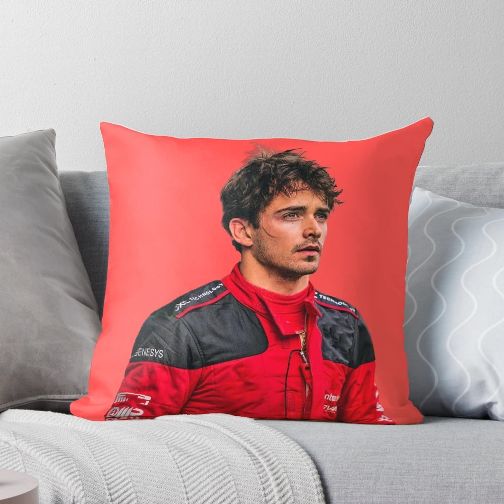 Comfort Pillow with Image of F1 Driver Charles Leclerc