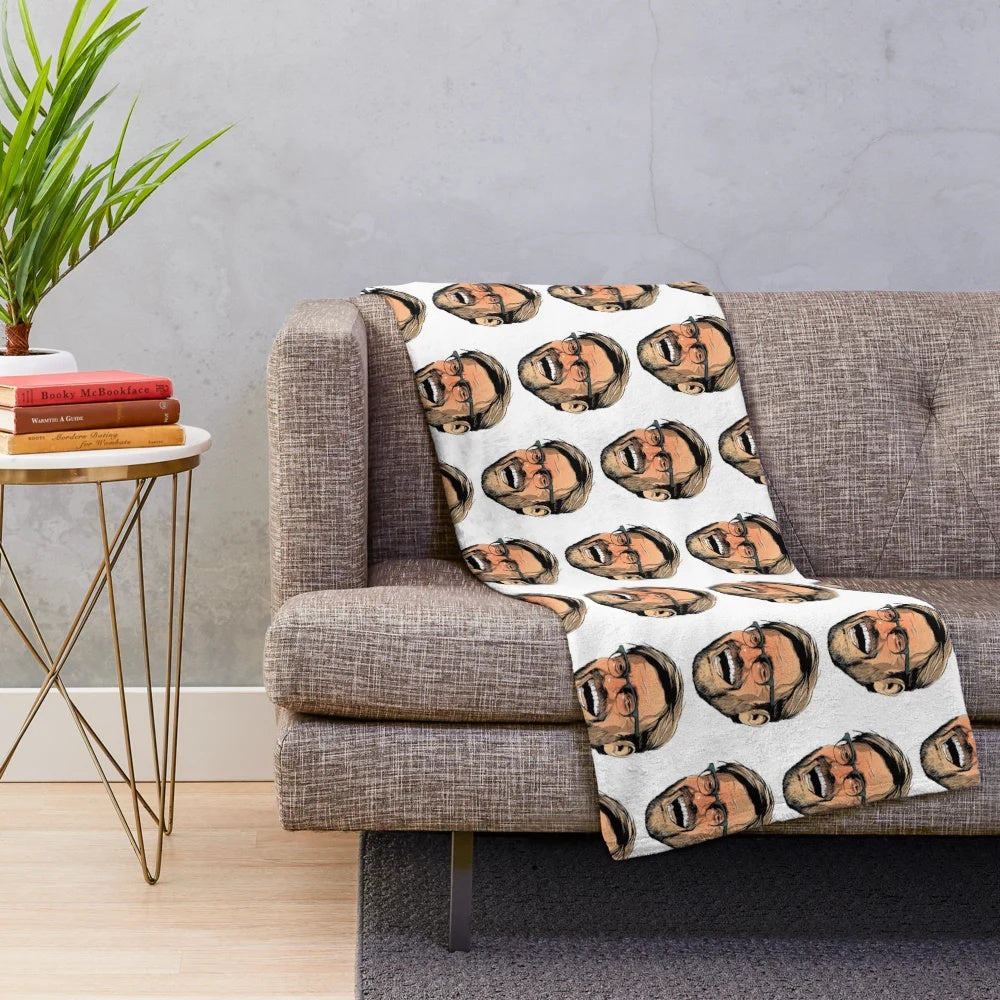 Delirious Klopp Plush Blanket with Liverpool FC team colors and imagery