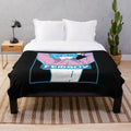 Soft, cozy plush blanket featuring a pastel-colored crossdressing anime boy character