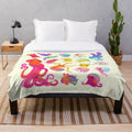 Pastel cephalopod plush blanket with soft, cozy design