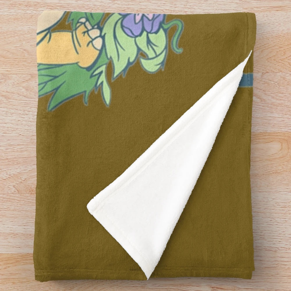 Pastel Dinosaur Plush Blanket - Cozy Land Before Time Inspired Bedding