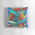 Soft pastel-colored pillow featuring a delicate eucalyptus flower cluster design