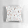 Pastel forest design with owls and other woodland animals