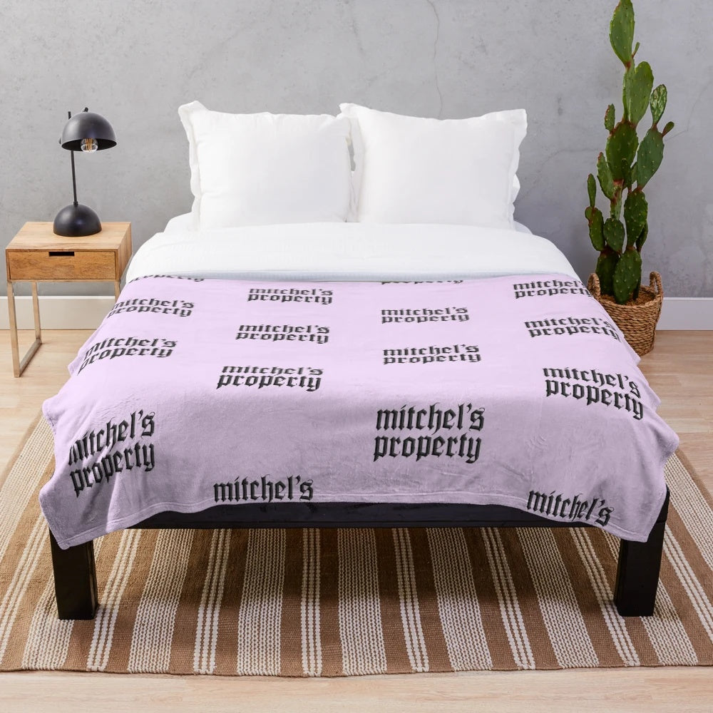 Pastel goth plush blanket with Chase Atlantic's Mitchel's Property aesthetic