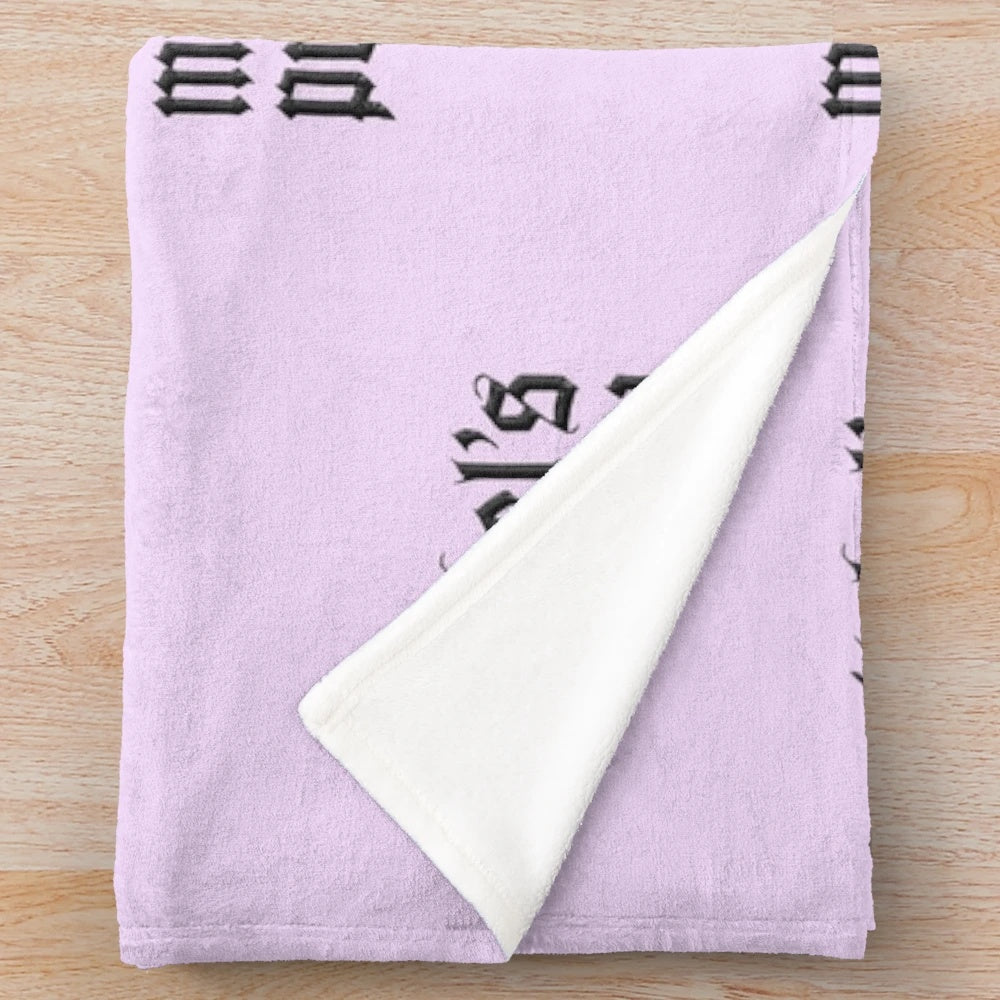 Pastel goth plush blanket with Chase Atlantic's Mitchel's Property aesthetic