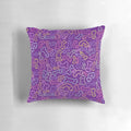 Pastel-colored pattern pillow featuring a stylized penis design