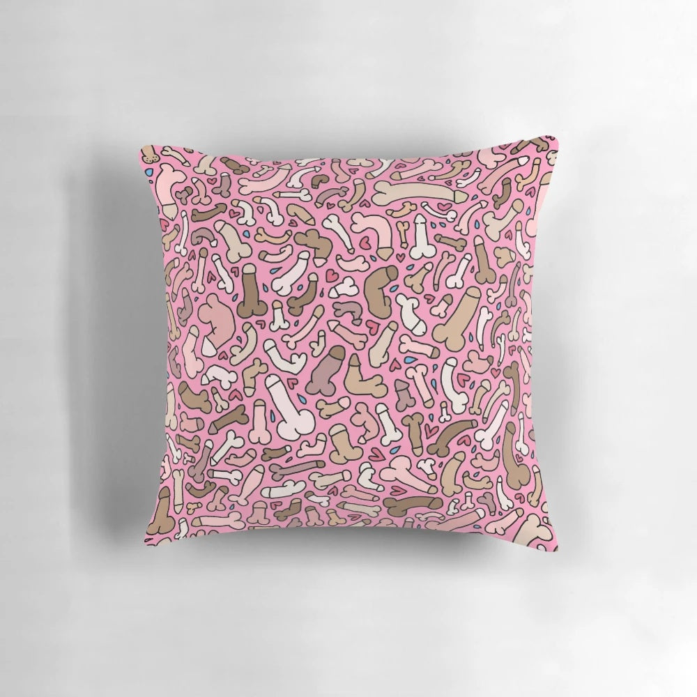 Pastel-colored penis-shaped decorative pillow for home decor