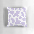 Pastel purple cow print aesthetic pattern decorative throw pillow