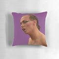 Pastel-colored vaporwave-inspired decorative pillow with minimalist design