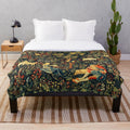 Pastoral scene with flowers and shepherds plush blanket