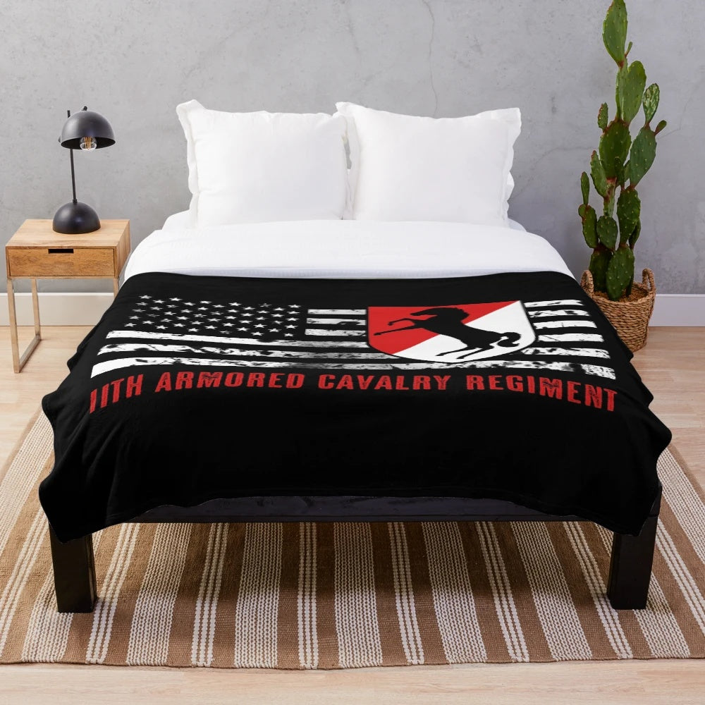11th Armored Cavalry Regiment inspired plush blanket