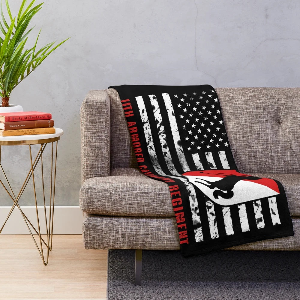 11th Armored Cavalry Regiment inspired plush blanket