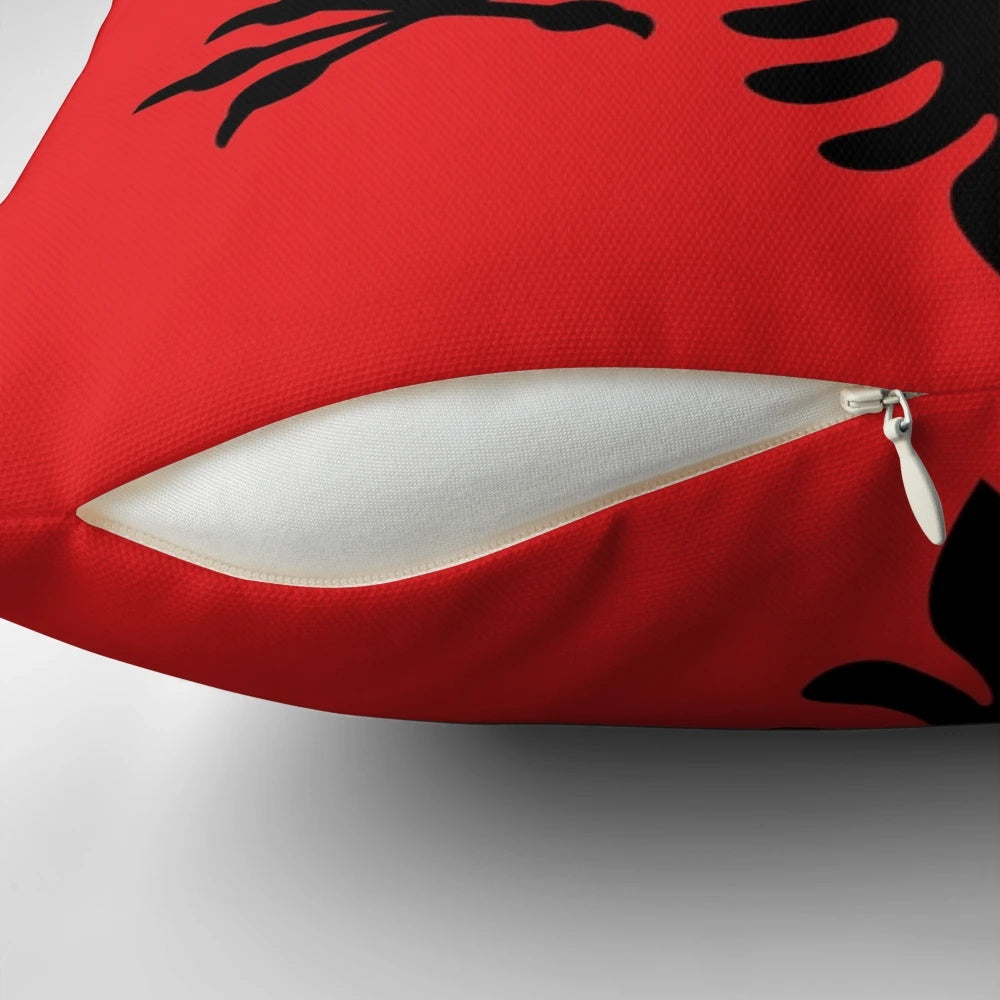 Soft, comfortable pillow featuring the vibrant and iconic flag of Albania.