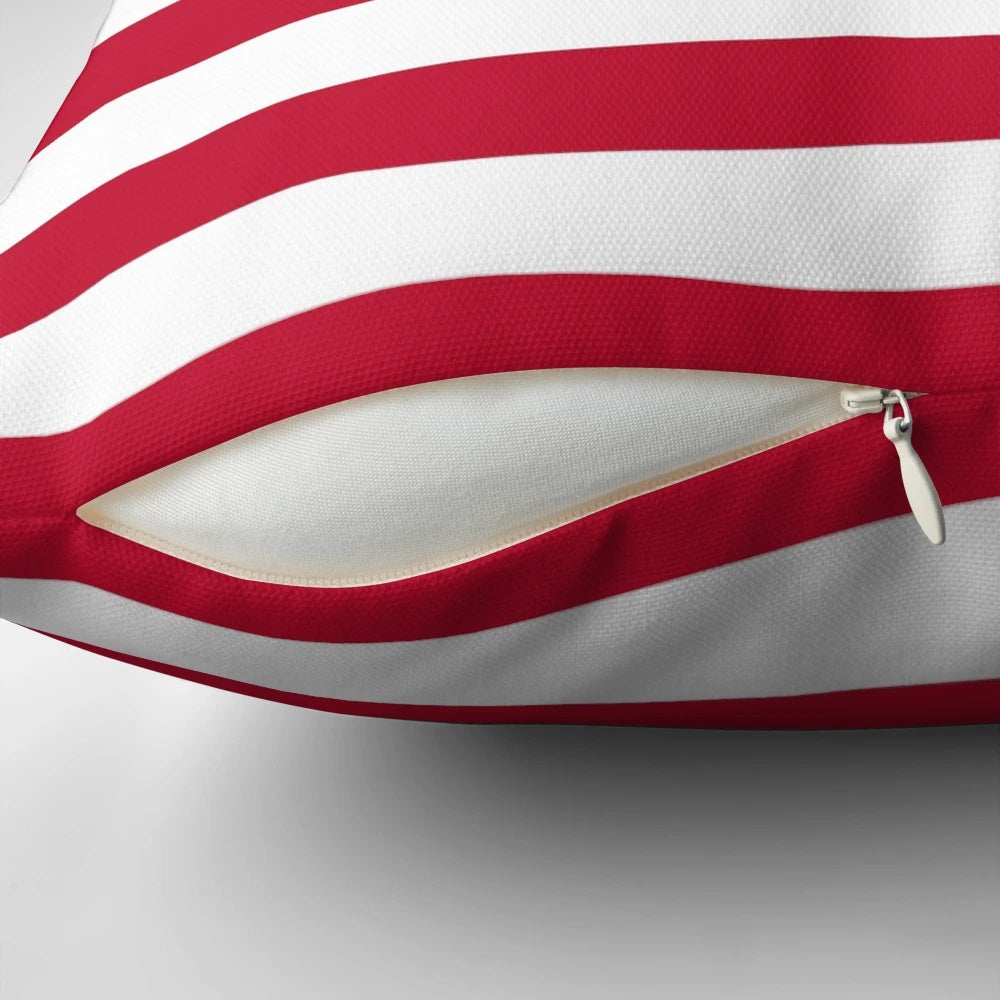 Soft, plush American flag pillow with stars and stripes design for indoor home or office decoration