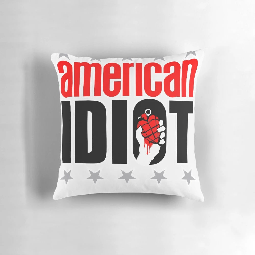 Vibrant green cannabis leaf print pillow with stars and stripes for American patriots and cannabis advocates.