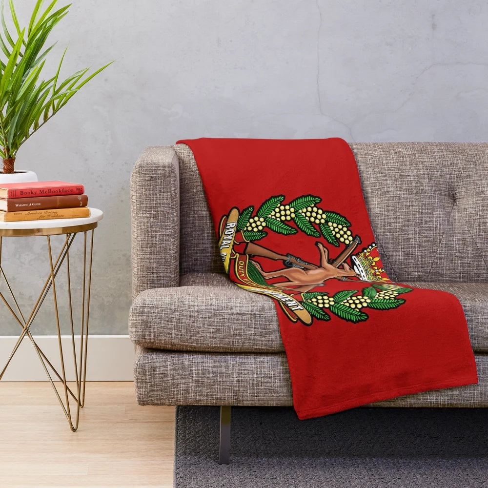 Patriotic Australian military inspired plush blanket
