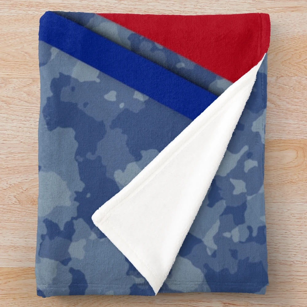 Coast Guard Plush Blanket with Patriotic Design