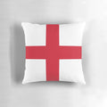 England flag (St. George's Cross) printed on a white pillow