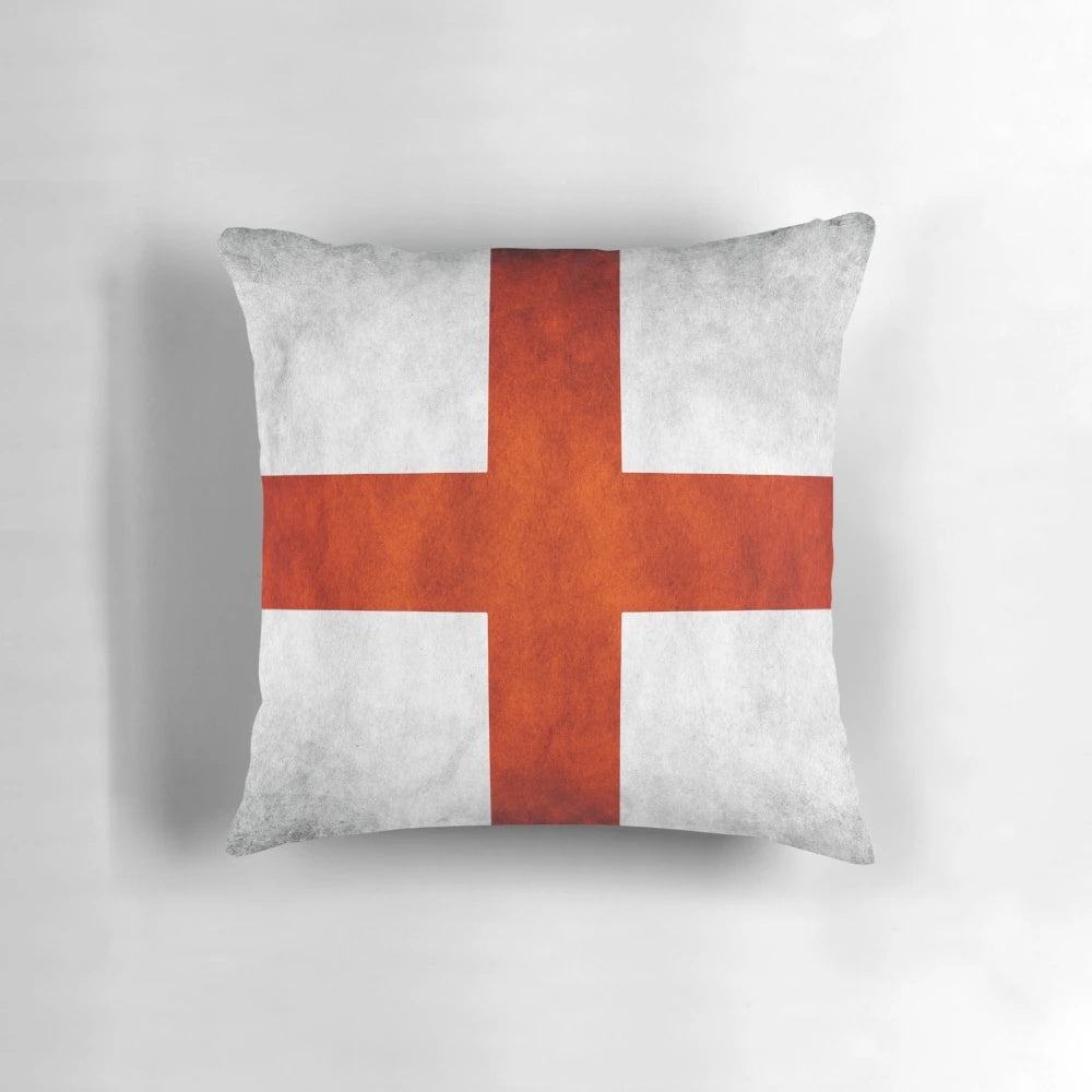 England flag St George's pillow featuring the English flag and St George's cross design