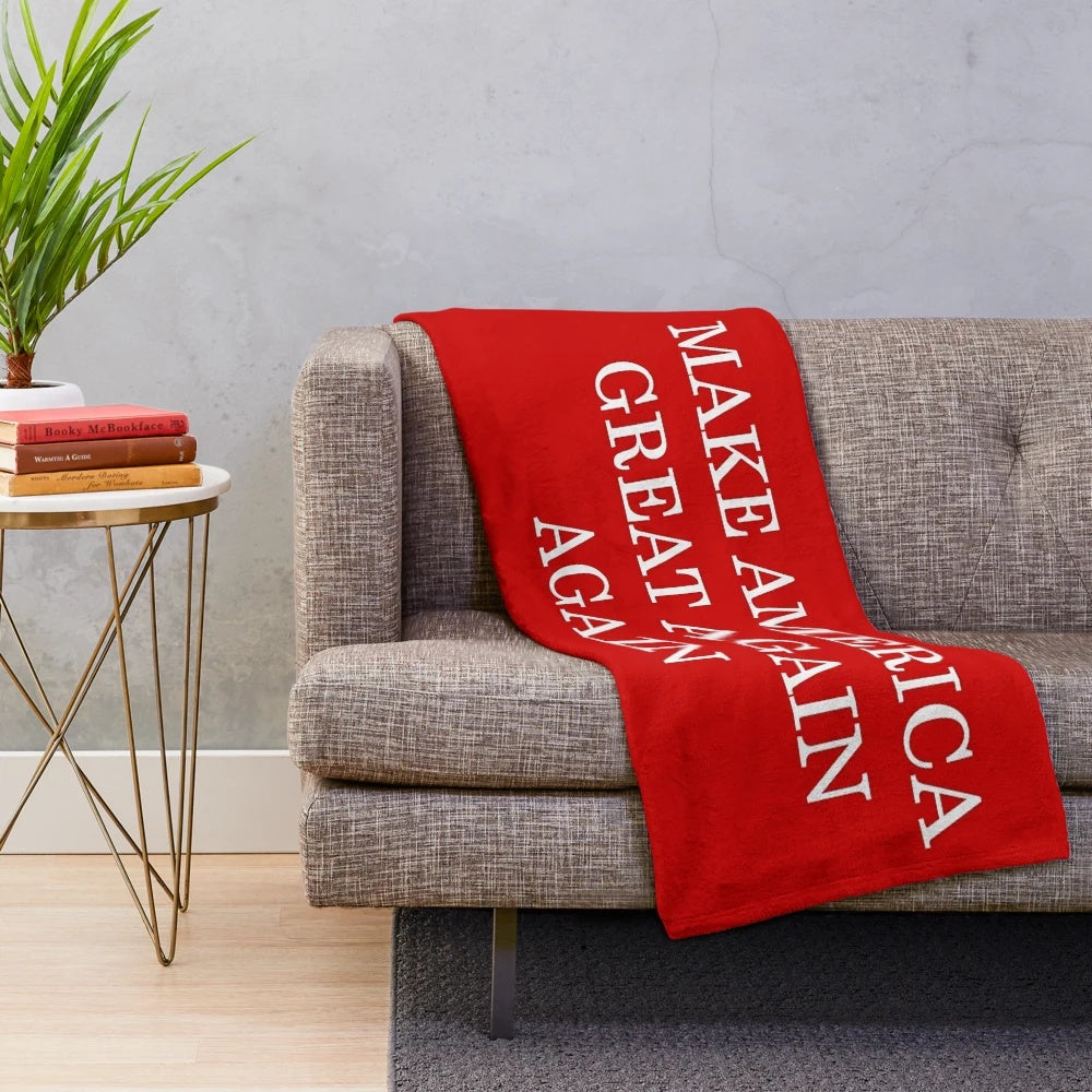 MAGA 2024 themed plush blanket