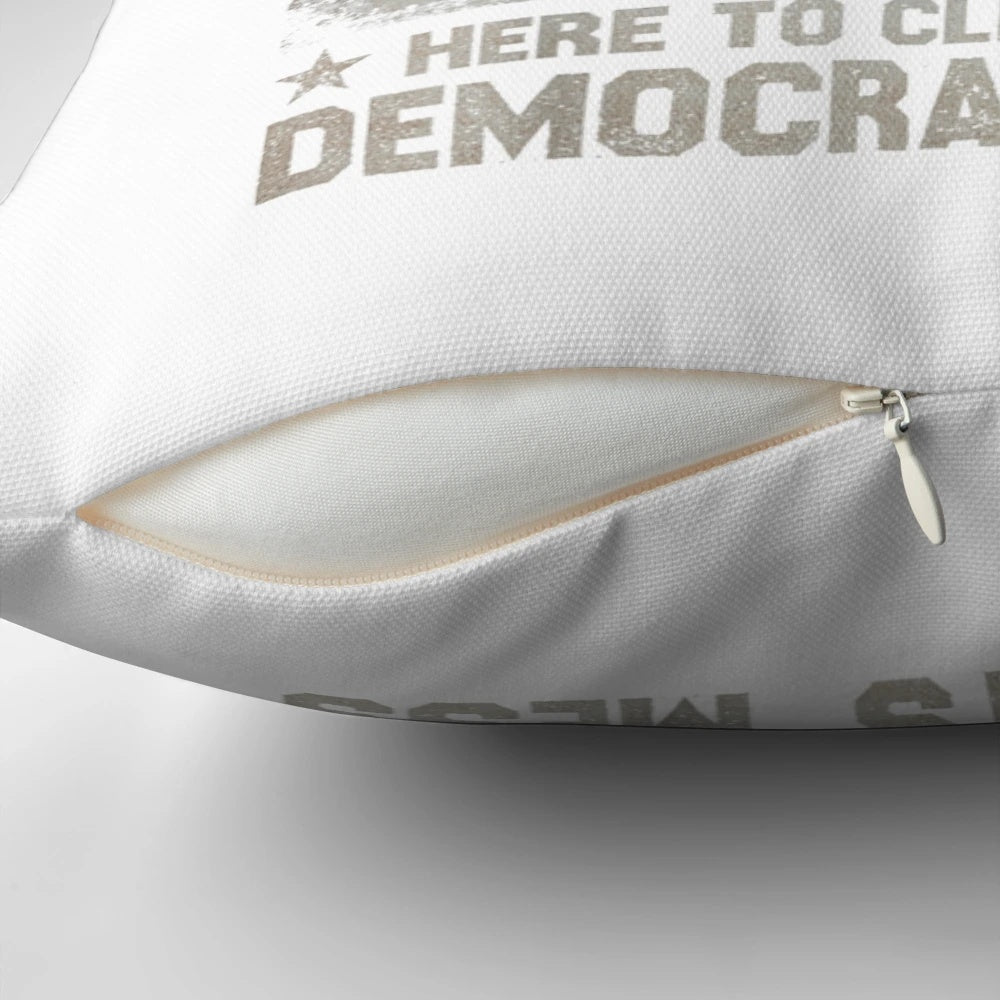 Patriotic MAGA Trump 2024 Pillow with American Flag Design