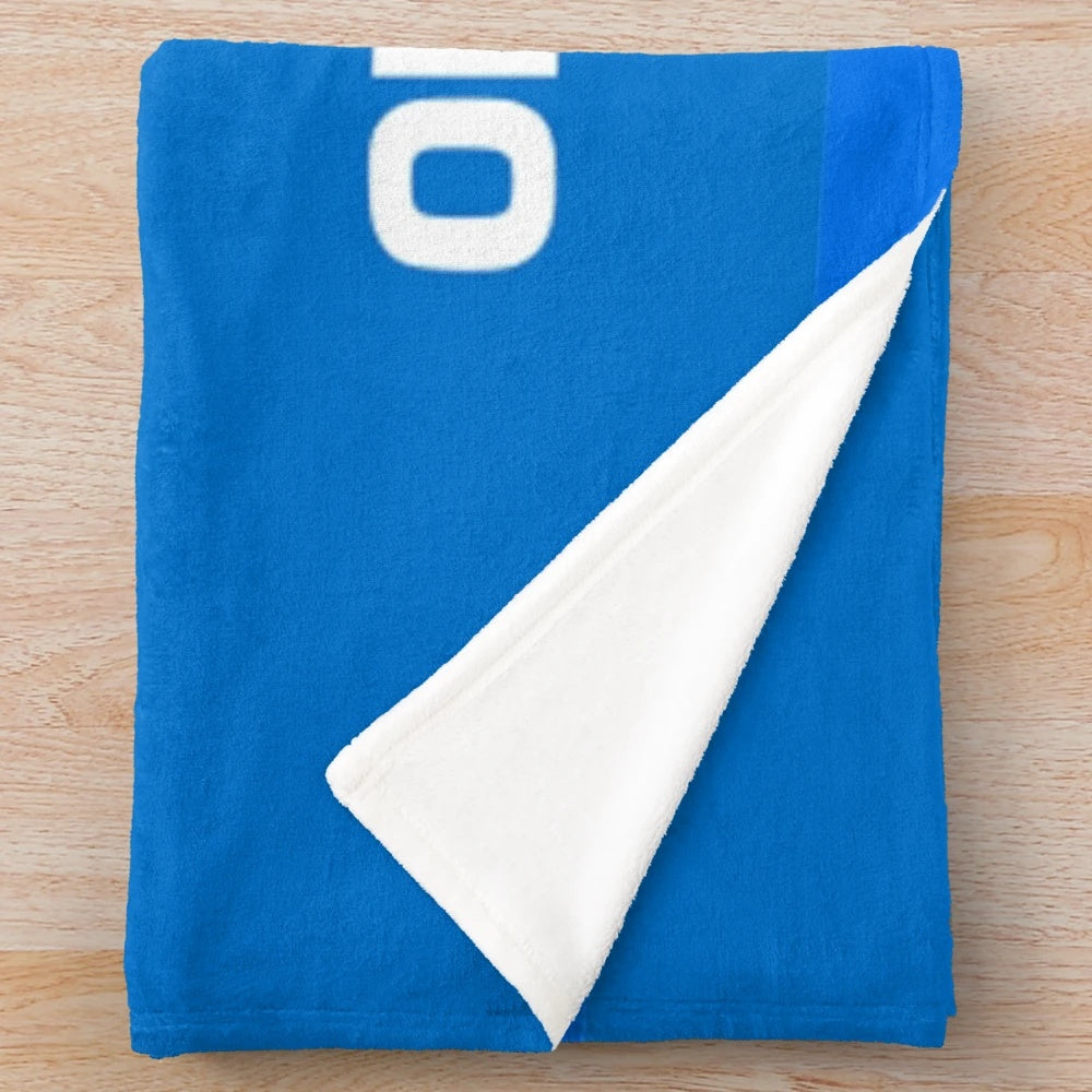 Plush blanket featuring the Oklahoma state flag design