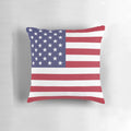 Vibrant and colorful patriotic pillow featuring the American flag design