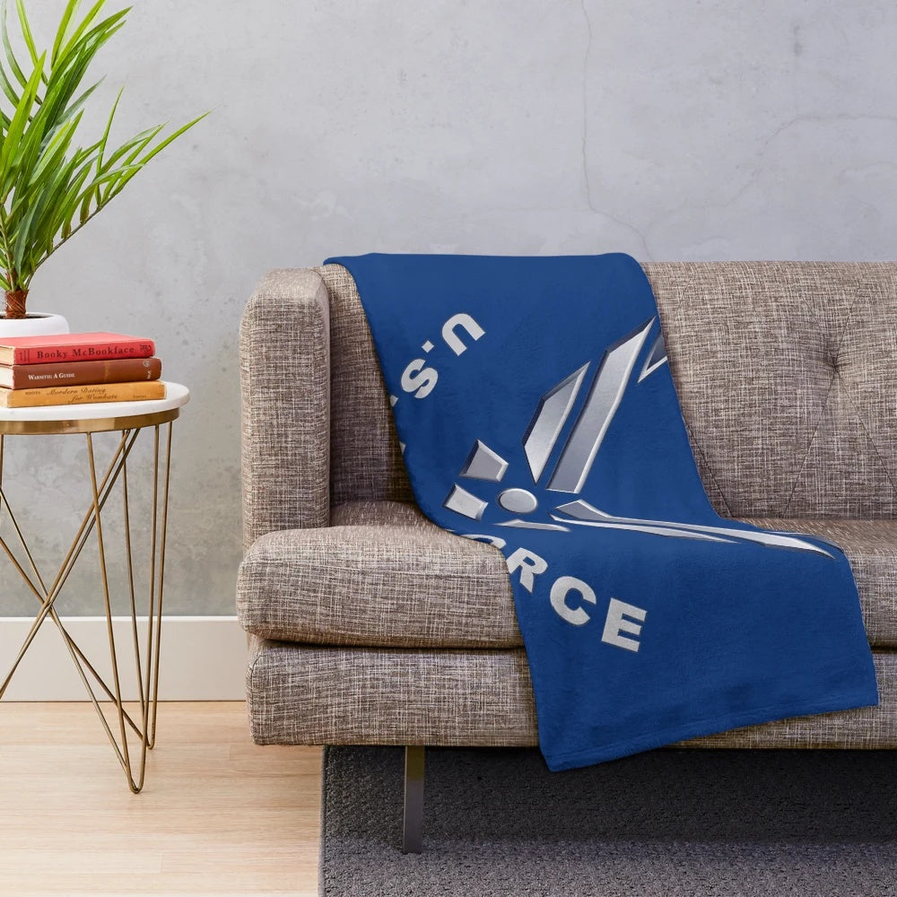 Plush blanket with the United States Air Force symbol