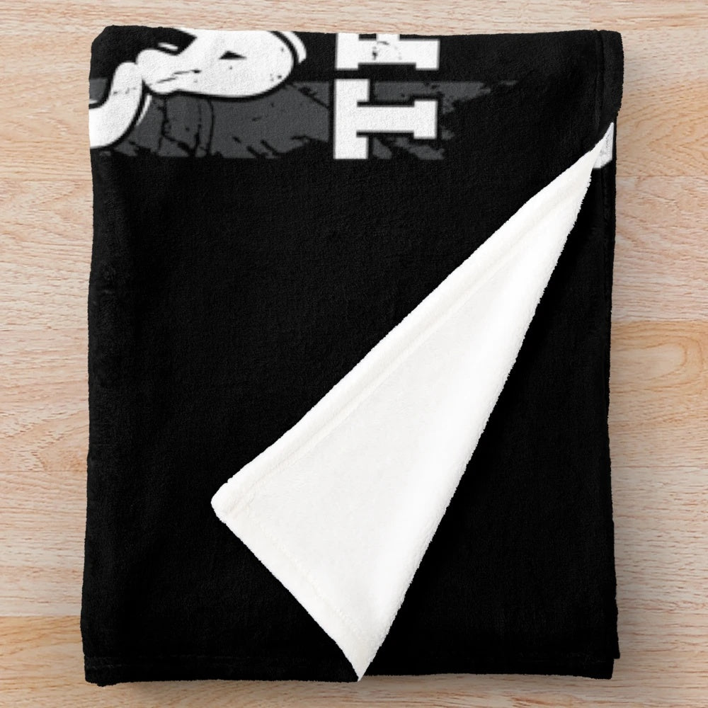 Patriotic-themed plush blanket featuring dirt track racing motifs