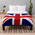 Plush blanket featuring the Union Jack flag of the United Kingdom