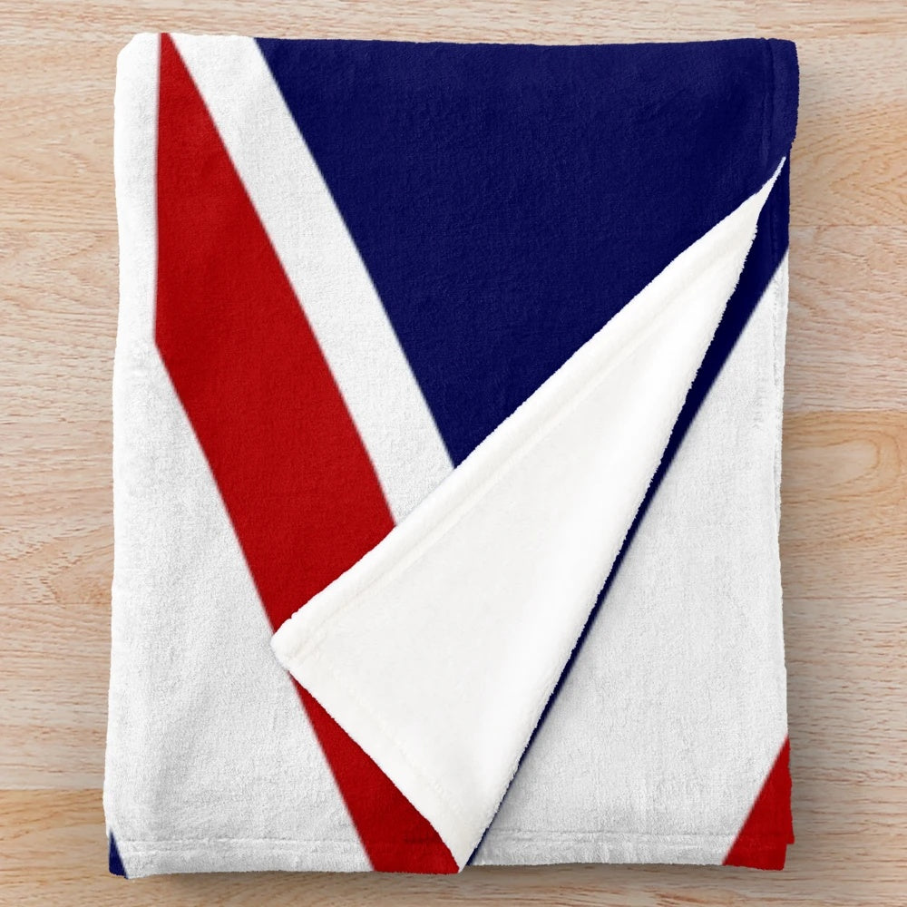 Plush blanket featuring the Union Jack flag of the United Kingdom