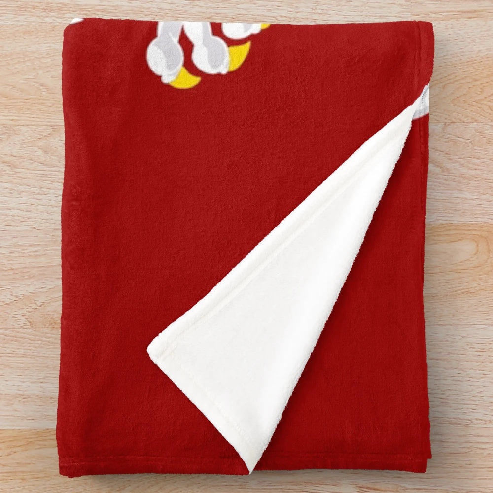 Polish eagle plush blanket featuring the national coat of arms and flag of Poland