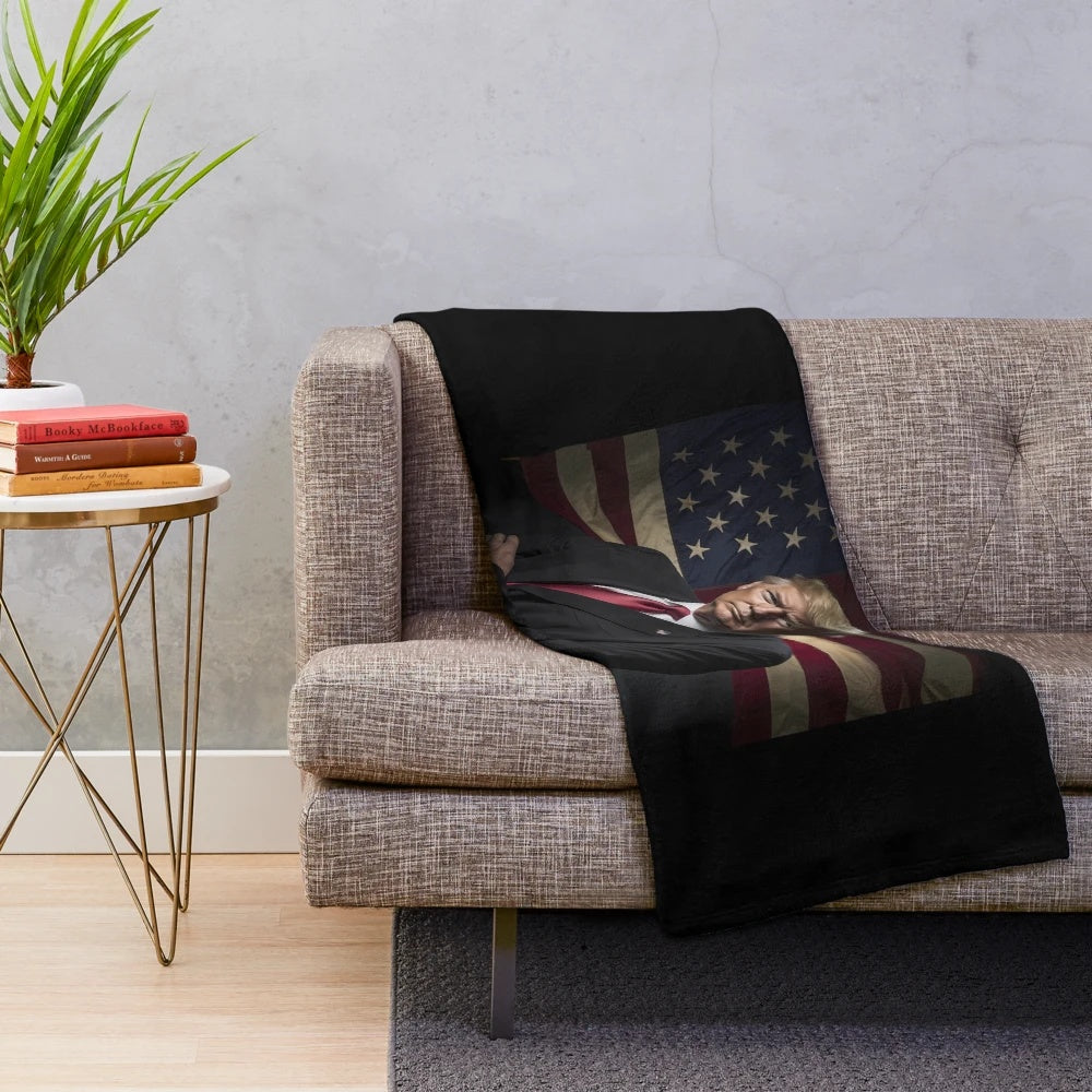Trump President Inspired Plush Blanket