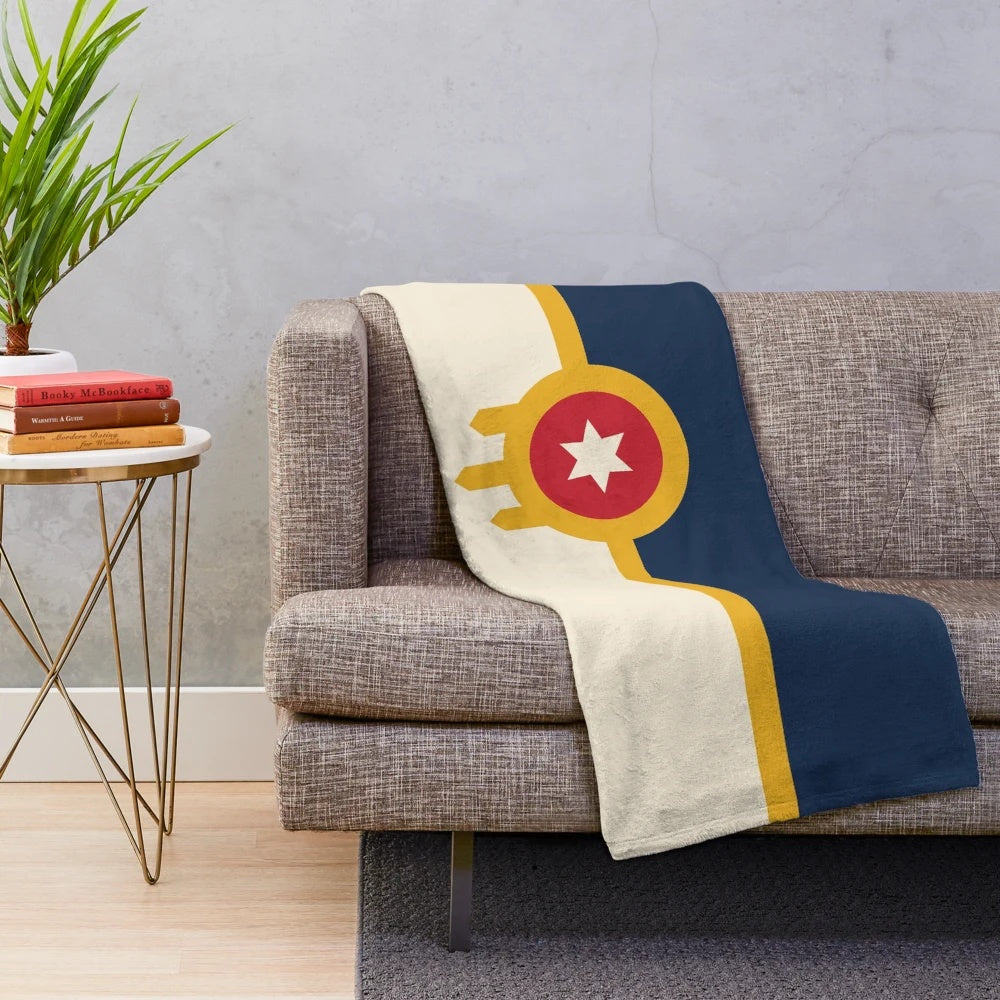 Tulsa Flag Plush Blanket