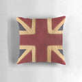 Stitched union jack design decorative pillow