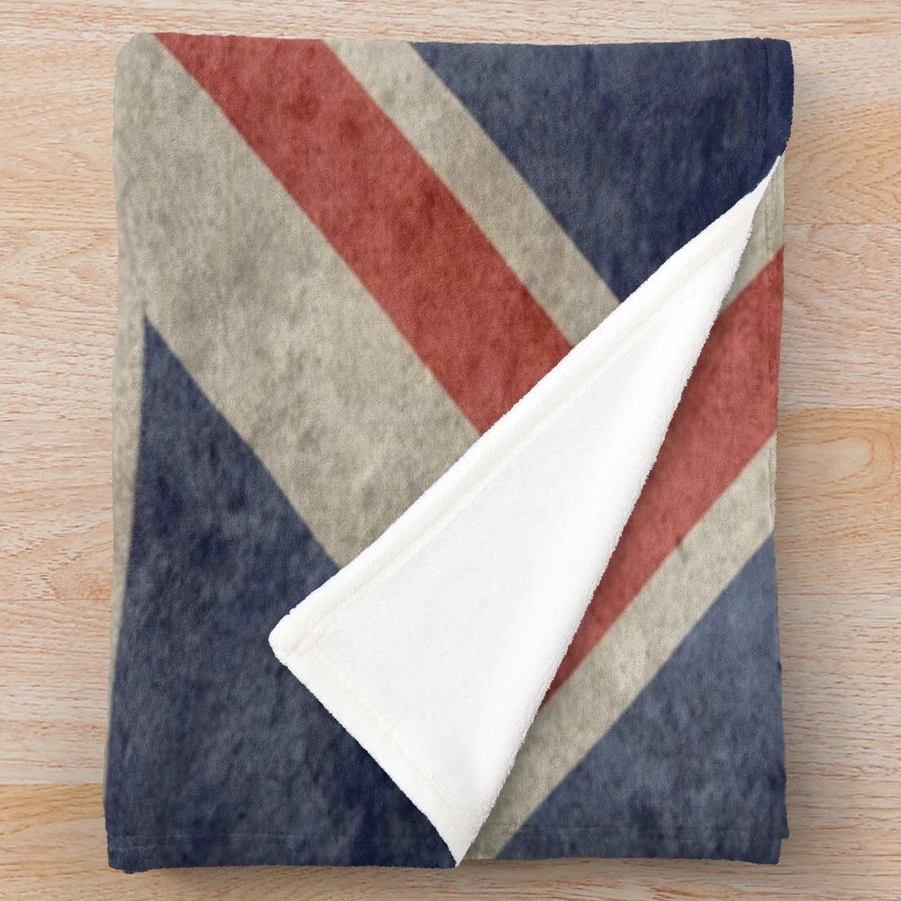 Union Jack inspired plush bedspread blanket