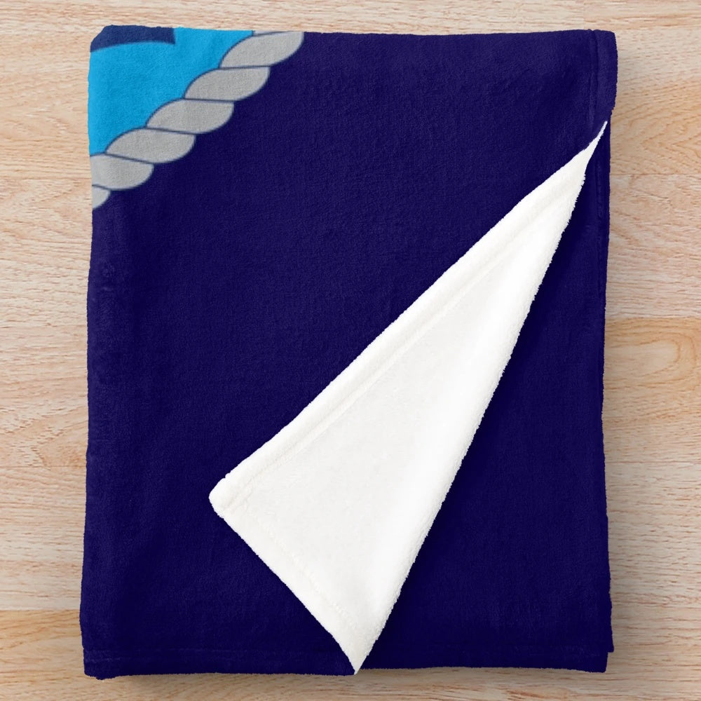 Cozy and patriotic plush blanket featuring the United States Coast Guard Auxiliary logo