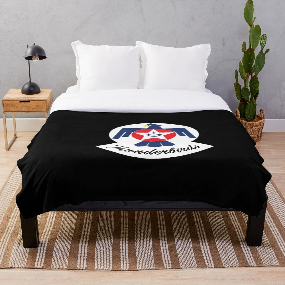 USAF Thunderbirds logo printed on a soft, plush blanket