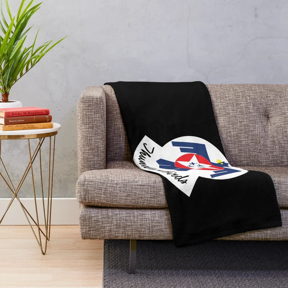 USAF Thunderbirds logo printed on a soft, plush blanket