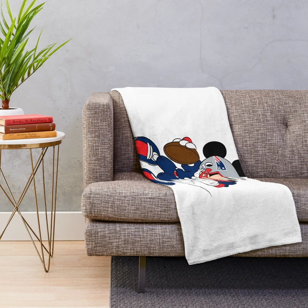 New England Patriots-inspired plush blanket