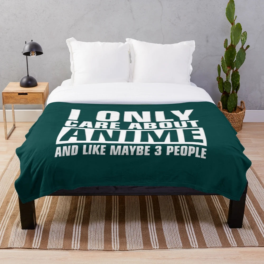 Colorful plush blanket with patterns and hobby designs