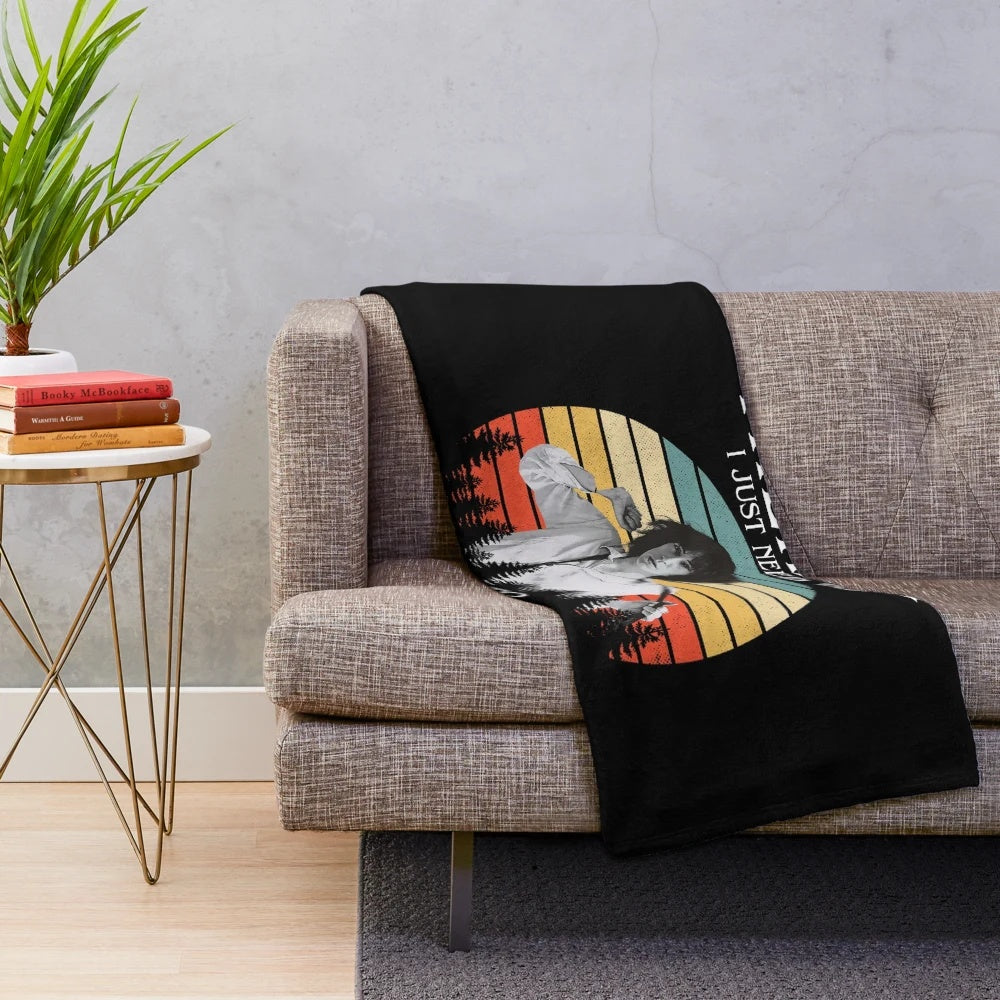 Patti Smith Inspired Plush Blanket with Punk Rock Aesthetic