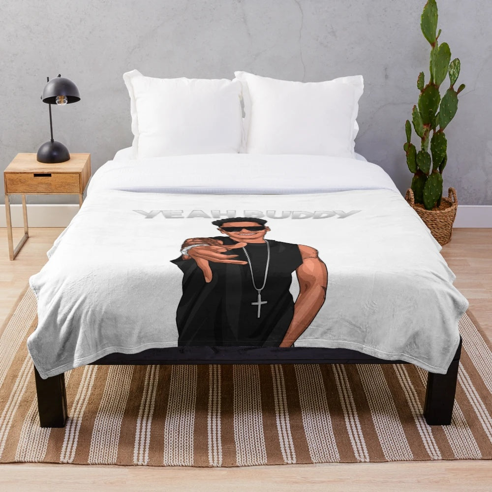 Pauly D Inspired Plush Blanket - Cozy Jersey Shore Themed Throw